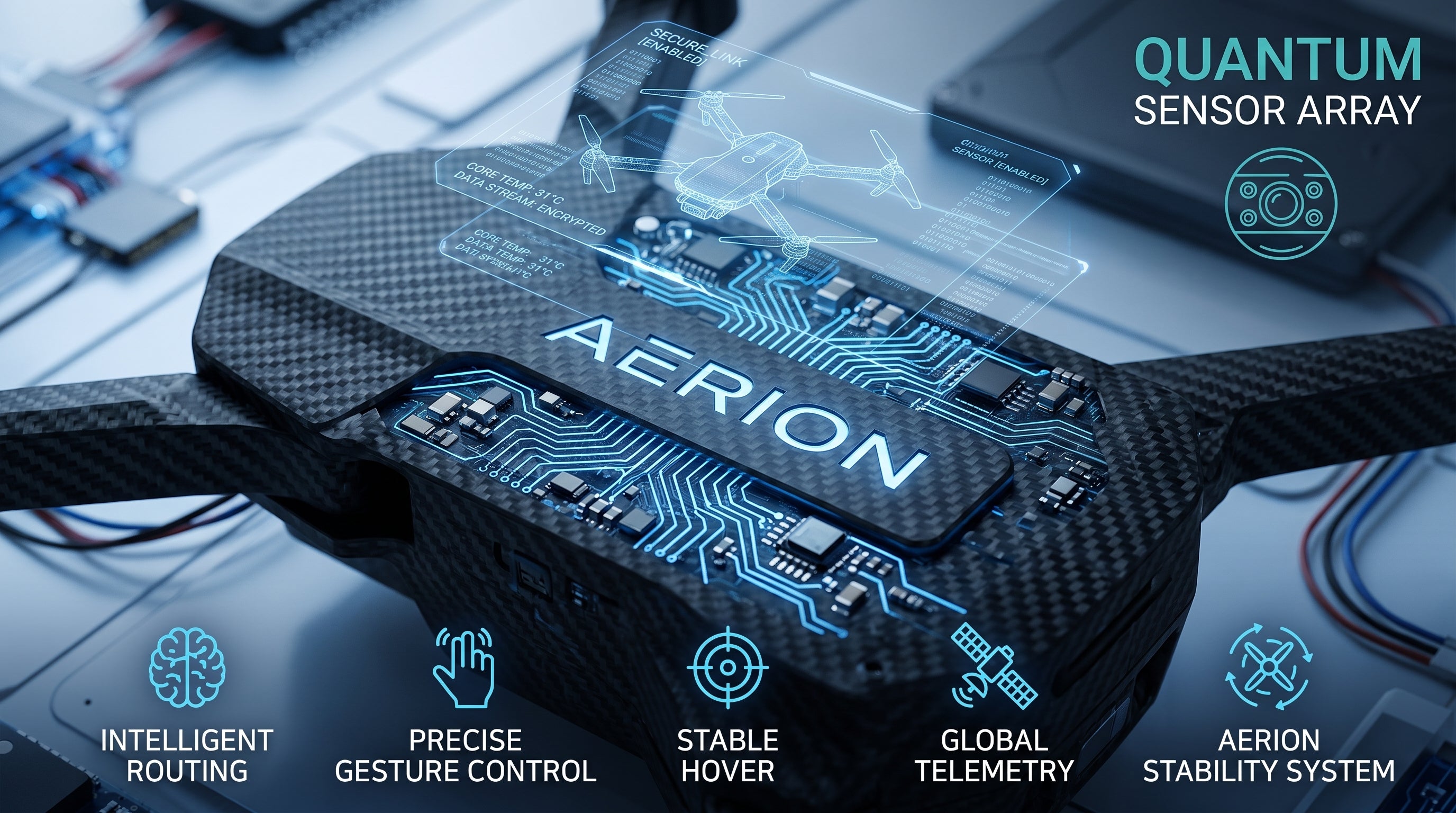 AERION E88 carbon fiber body with quantum sensor array